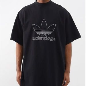 BALENCIAGA X ADIDAS logo-print oversized cotton T-shirt
